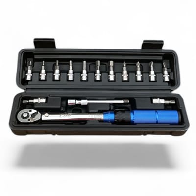 Momentsleutel Fiets Set 1/4" 2-24 Nm – Draaimomentsleutel met Inbus & Torx Bits – voor MTB, Racefiets, E-bike & Carbon