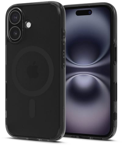 Spigen Ultra Hybrid T MagFit Hoesje Geschikt voor Apple iPhone 16 - Back Cover Compatibel met MagSafe / Qi2 - Zwart