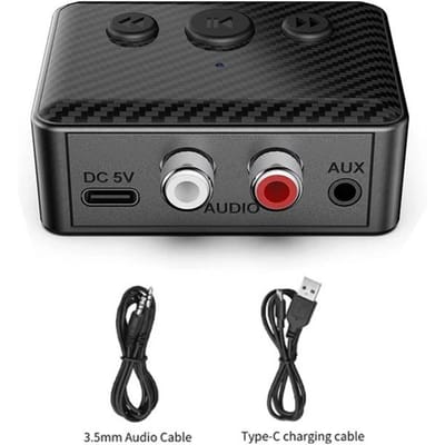 Adaptateur Audio Bluetooth 5.4 Récepteur Sans Fil RCA 3.5mm AUX USB Adaptateur Audio avec Support MIC Lecture U-Disk Pour Kit Voiture Haut-parleur No RCA Cable