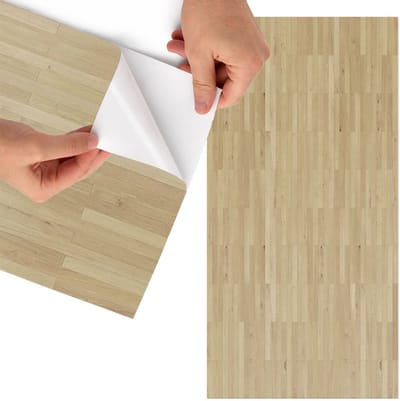 Tulup Meubelfolie - Houten elegantie Decoratiefolie - 65x130 cm - Beige Meubelfolie - Wrapfolie Keuken - Klassiek Meubelfolie - Decoratiefolie - Tafeldecoratie - Texturen