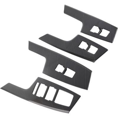 Auto Interieur Deur Armleuning Raamschakelaar Paneel Cover Sierlijst Koolstofvezel Stijl Vervanging voor Kia EV6 2022 en hoger gray