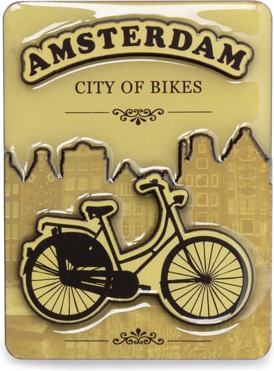 Memoriez 2D Magneet Fiets Geel