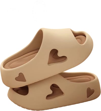 Dames Slippers Sandalen – Modieuze Strand- en Padelschoenen, Effen Kleur, Antislip Douche- en Zomerschoenen voor Thuis en Buiten - Beige - Maat 38