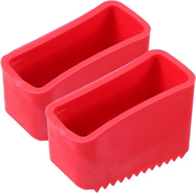 Laddervoet Covers - Rubber Beschermers - Trap Stabiliteit - Verdikt Antislip Ontwerp - 2 Stuks - Rood