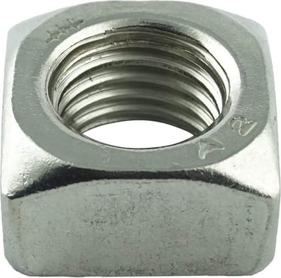 (12 STUKS) M8 VIERKANTMOER SW13 HOOG MODEL (RVS-A2) (AISI 304) DIN 557