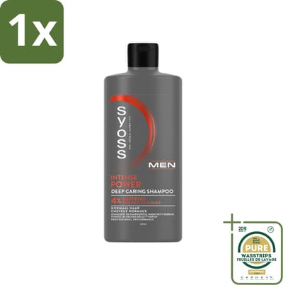 1 x SYOSS - Men Power - Shampoo - Langdurige Styling - 440ml- Man Power Shampoo - Cafeïne Shampoo - Krachtig Haar - Gezond Haar - Haar Stimuleren
