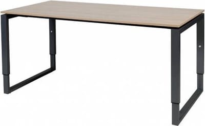 Verstelbaar Bureau - Plus 160x80 Havana Kersen - zwart frame