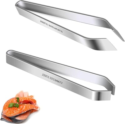 Set van 2 RVS Grijp- en Keukentangen voor Vis en Vlees, Perfect voor Botjes en Haring