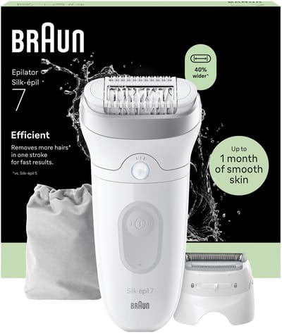 Braun Silk·épil 7 7-041 - Wet & Dry Epilator - Langdurig Gladde Huid - Brede Kop - Ladyshave Scheerkop en Trimmerkam