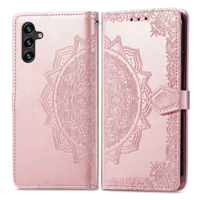 imoshion Hoesje - Geschikt voor Samsung Galaxy A13 (5G) / A04s - Mandala Bookcase - Rosé Goud