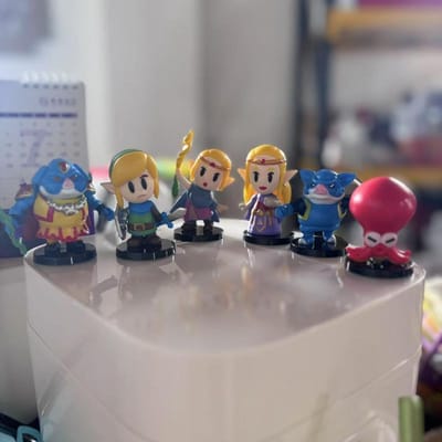 6 pièces/set Jeu Zeldaes Link Princesse Octorok Bokoblin Bleu Figurine d'Action Jouets Kawaii Modèle en PVC Poupée Décoration de Bureau Cadeau pour Enfants 7.5cm white