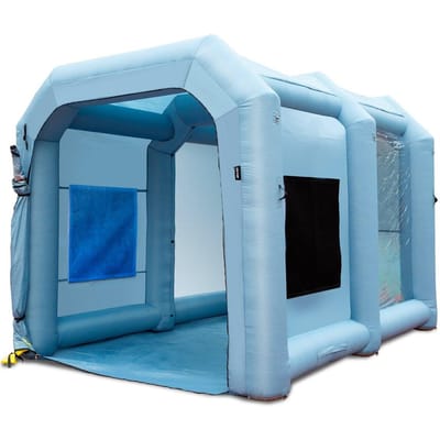 Opblaasbare Spuitcabine Auto Verf Tent 13x10x9ft Filtersysteem Blower 950W