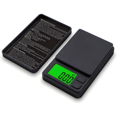 200/500/1000g 0.01g Mini Digitale Weegschaal Gram Eten Sieraden Ons/Grain Weegschaal Zakweegschaal Keuken Elektronische Weegschaal met Achtergrondverlichting 1000g zwart