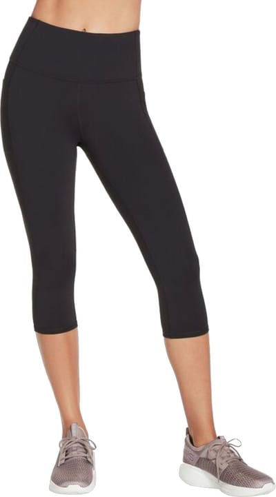 Skechers Go Walk High Waisted Capri Short W2CP2-BLK, Vrouwen, Zwart, Shorts, maat: M