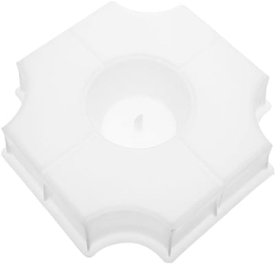Beton Mallen - Terrasmallen Stapstenen - Tuinpad Aanleggen - Herbruikbaar Stevig Plastic - 27 x 27 x 6 cm - Wit