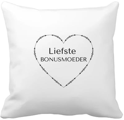Akyol - liefste bonusmoeder Kussen hoes - Mama - de liefste bonusmoeder - moeder cadeautjes - moederdag - verjaardag - geschenk - kado - moeder artikelen - 40 bij 40 cm