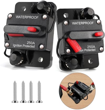 Automatische zekeringhouders 250 A - Waterdichte stroomonderbrekers voor auto - 12V-48V DC
