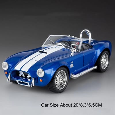 1:Modèle Réduit de Voiture de Sport Cobra Échelle 22 Alliage Moulé sous Pression Portes Ouvrantes Son Lumière Tirer en Arrière Direction des Roues Avant Collection Voitures de Sport