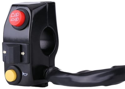 Dailygoods - Motor Steering Switch - Turn Signal Schakelaar - Voor Makkelijk Gebruik - Zwart - Motor Hoorn - Geschikt voor 7/8 inch Handlebars