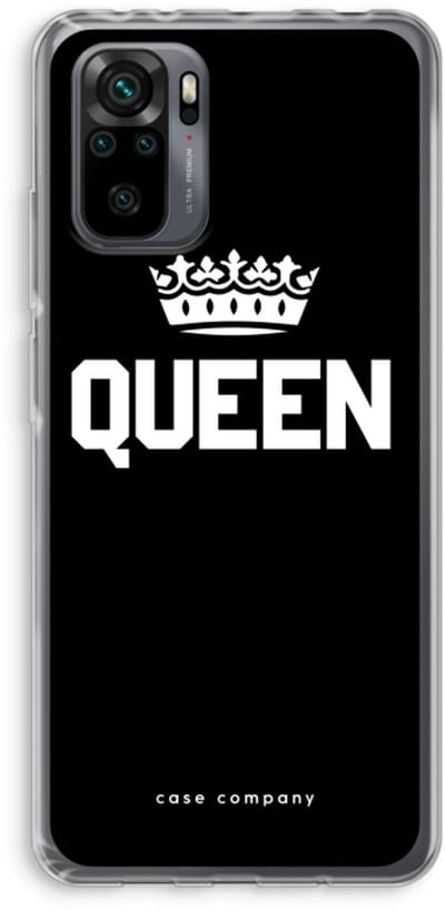 Case Company® - Hoesje geschikt voor Xiaomi Redmi Note 10 Pro hoesje - Queen zwart - Soft Cover Telefoonhoesje - Bescherming aan alle Kanten en Schermrand