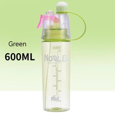 Bouteille d'eau froide par pulvérisation de 600ml, bouteille d'eau de brume par Sublimation, bouteille en plastique réutilisable pour sport et gymnastique avec Spray d'été 600ML
