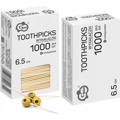 Houten Cocktailprikkers 1000 stuks - 6,5 cm