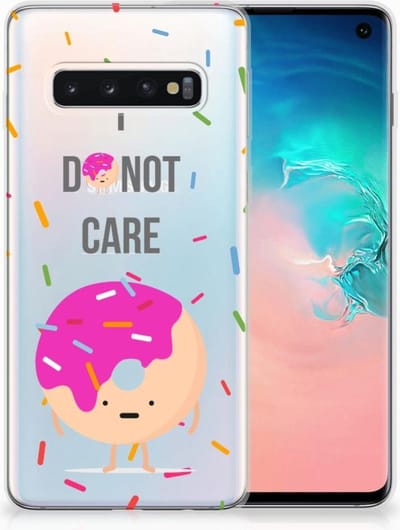 Samsung Galaxy S10 Siliconen Case Donut Roze