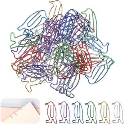 Dailygoods- Paperclips 40 Stuks - Pinguïn Motief - IJzer - Kantoor/SCHOOL - Schattig Design - Decoratie voor Bureau - Papierklemmen