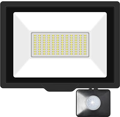LED Schijnwerper 75W met Bewegingsmelder - Waterbestendige Veiligheidsverlichting voor Tuin, Garage en Ingang