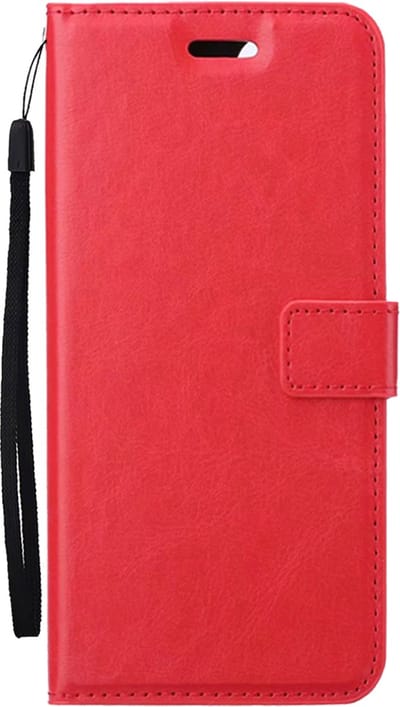 Hoes - Met Pasjeshouder - Geschikt voor Samsung Galaxy A16 - Luxe Bookcase Portemonee - Flip Case - Kunstleer Book Case - Flipcase - Book Cover - Walletcase - PortemonneeHoes - Rood