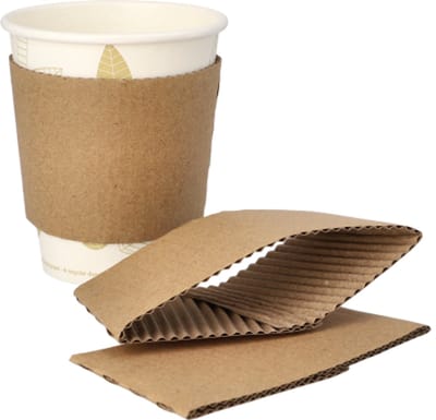 100 Sleeves voor koffiebekers pure Ø 8 cm · 230cc BIO bruin