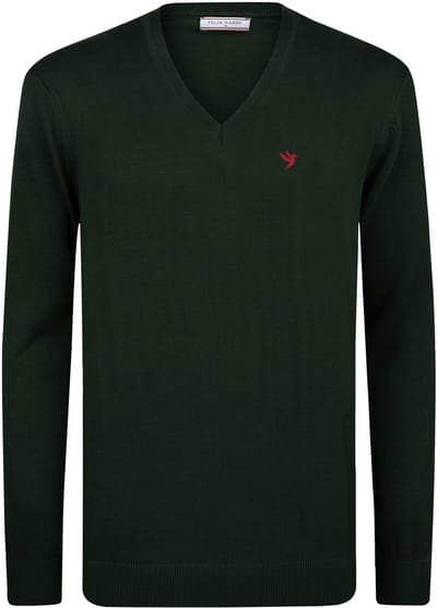 Felix Hardy Trui Met V-Hals - 100% Katoen Heren Groen - L