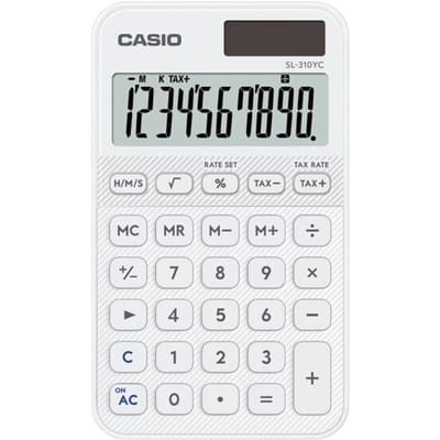 Casio Zakrekenmachine Wit (b x h x d) 70 x 8.6 x 120 mm