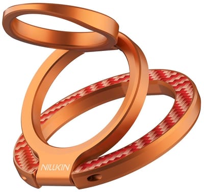 Nillkin FiberSnap Magnetic Ring Stand - Magnetische Ring Houder Standaard - Compatibel met MagSafe - Aramidevezel - Uitklapbare Kickstand - Oranje