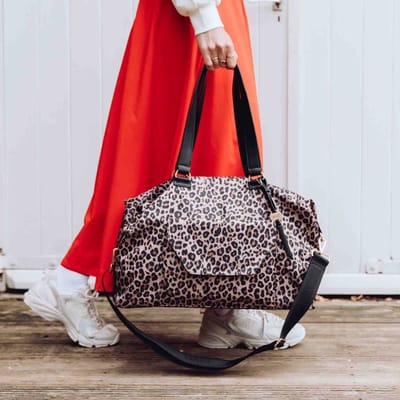 MŌSZ Grote dames reistas panterprint - 37 liter : Sandy handbagage reistas / sporttas