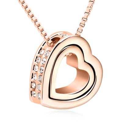 Cilla Jewels kettinghanger hartje Rosegoudkleurig