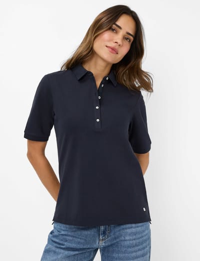 Brax Dames Poloshirt  Style CLEO navy, donkerblauw, maat 38