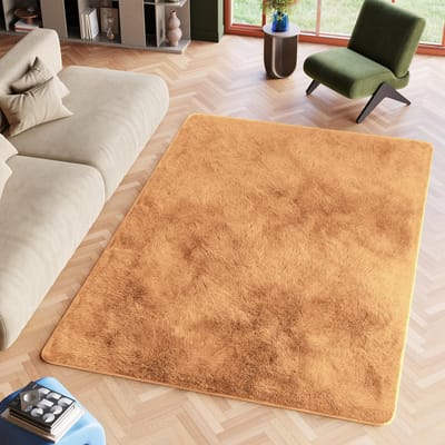 Tapiso Silk Vloerkleed Creme Beige Hoogpolig Woonkamer Tapijt Maat- 140x200