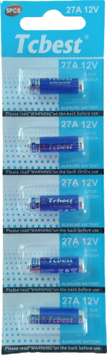 High Voltage 27A Alkaline Batterij 12V - A27 - MN27 - L828 - Krachtig - Afstandsbediening - Beveiligingssysteem - Medisch - Speelgoed - Draadloze Bel - Key finder - Blister 2x5 stuks totaal 10