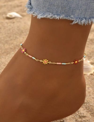 Enkelsieraad - enkelbandje - enkelband - anklet bracelet - minimalistisch dubbel enkelbandje - enkelbandje met kralen - trendy enkelbandje - enkelbandje man - enkelbandje vrouw - minimalistisch enkelbandje - accessoire - sieraad - verstelbaar