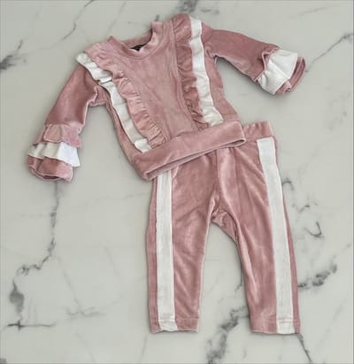 Baby Peuter Meisjes Kleding Set "Roze", verkrijgbaar in de maten 68 t/m 98