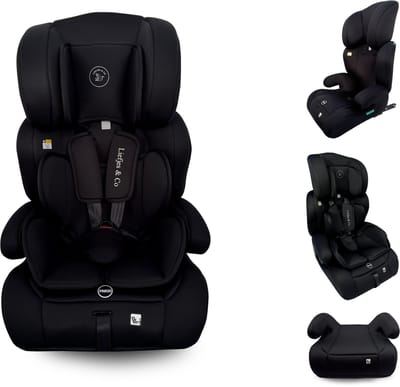 Liefjes & Co Varioseat Isofix Autostoel – i-Size – Groep 1/2/3 (76–150 cm) Memory Foam - Afstelbare hoofdsteun - Booster