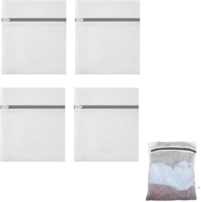 Dailygoods - 4 stuks netwaszakken voor delicate was – ademend fijn gaas – beschermt lingerie, bh’s, sokken en babykleding – met ritssluiting – wasmachine- en drogerbestendig
