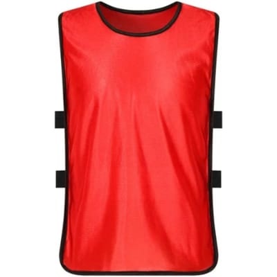 Voetbal Basketbal Trainingsvest Oefenwedstrijd Team Oefenvestjes Pinnies Jerseys voor Jeugd Volwassenen red