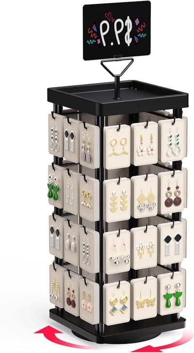 Draaiende Sieradenhouder voor Oorbellen, Sieradenstandaard voor Kettingen en Armbanden, Organiseer je Sieraden met Stijl en Functionaliteit