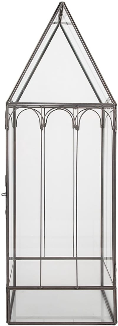 Clayre & Eef Decoratie Kweekkastje 15x15x45 cm Transparant Metaal