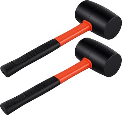 2 stuks 32 oz rubberen hamer met zachte grip voor doe-het-zelf projecten, camping en houtbewerking