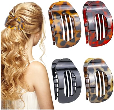Dailygoods- Haarspeld Lichtgewicht - Franse Haarspelden - Luipaardpatroon - Gebogen Design - Duurzaam - Voor Dames - Haarklem