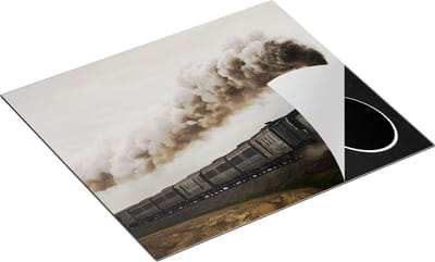 Chefcare Inductie Beschermer Locomotief Trein met Rook Wolken - 60x50 cm - Afdekplaat Inductie - Kookplaat Beschermer - Inductie Mat
