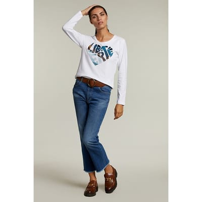 River Woods White Crew Neck T-shirt Size: XS | Long-Sleeved Tops Outlet | Dames | Wit